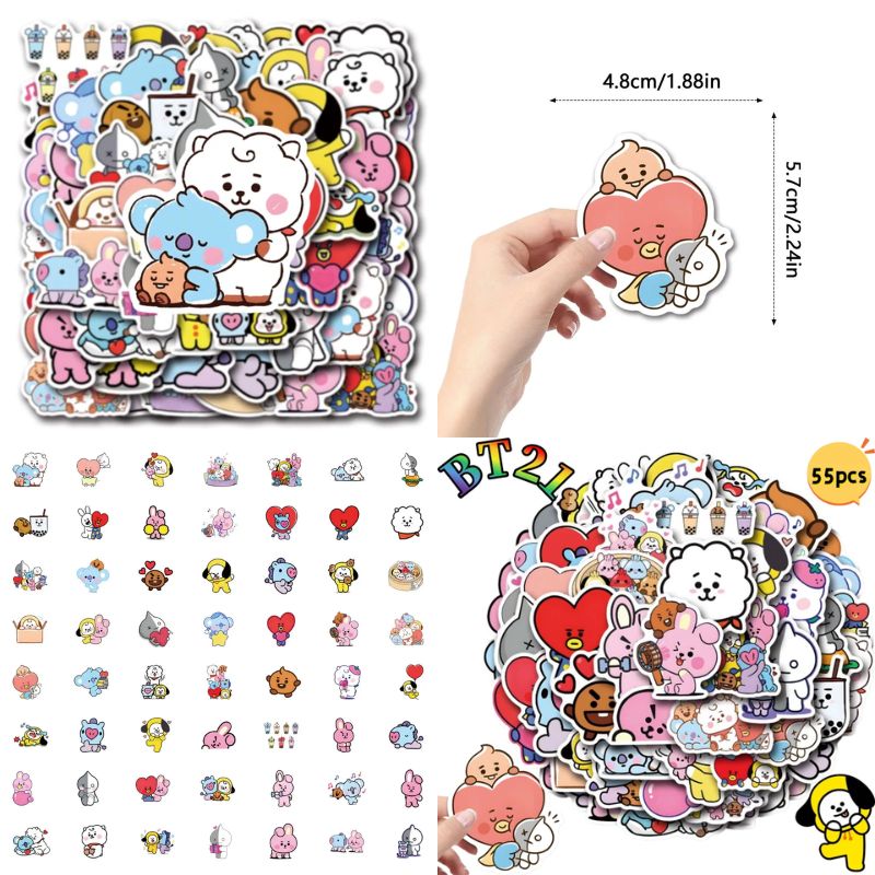 BT 2 1 치미 쿠키 코야 RJ 슈키 망 스티커 고채 - Cookies Pack 리뷰 및 가격